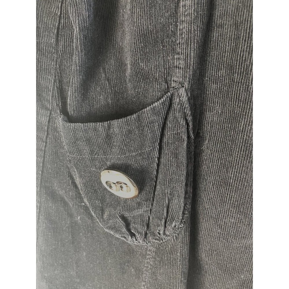Adorable Jolt Boho Corduroy Black Coat - Picture 10 of 14